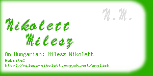 nikolett milesz business card